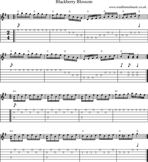 American Old Time Music Scores And Tabs For Guitar Blackberry Blossom