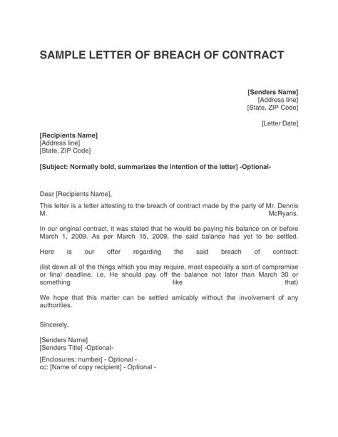 What is a breach of contract? 33 Professional Breach Of Contracts (Templates & Examples) ᐅ