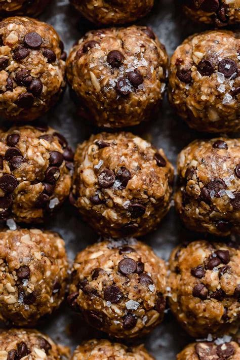 Peanut Butter Oatmeal Balls With Chocolate Chips The Real Food Dietitians