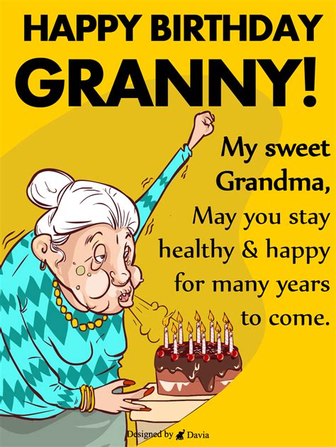 Grandma Blows The Candles Happy Birthday Grandmother Cards Birthday