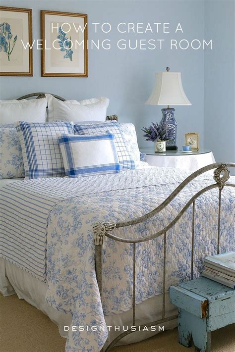 Blue Bedroom Ideas Using Blue And White In A French Country Guest Room
