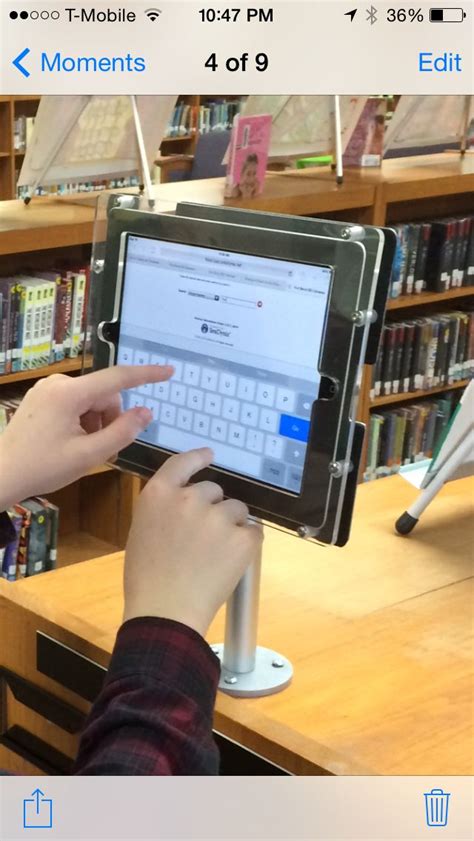 Students Love Our New Ipad Kiosk In The Library School Library Decor