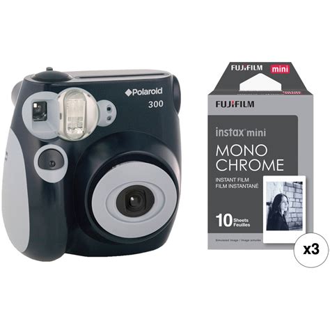 Polaroid 300 Instant Film Camera With Instant Film Kit Black