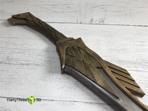Skyrim Elven Dagger 3d Printed Unofficial Etsy