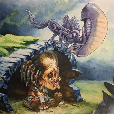 This trope describes a creature partially or completely based on the eponymous alien, also because the xenomorph is one of the most iconic horror monsters in cinema, and just looks wrong. Xenomorph and Predator version of fox and the hound! I'd ...