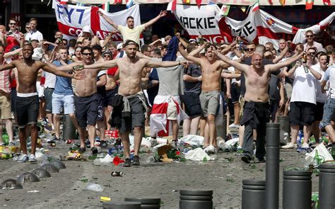England Fans In Street Fights With Russians As Tensions Boil Over