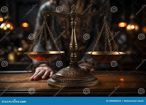 Manipulated Justice Hand Tips Scales Depicting Illegal Interference