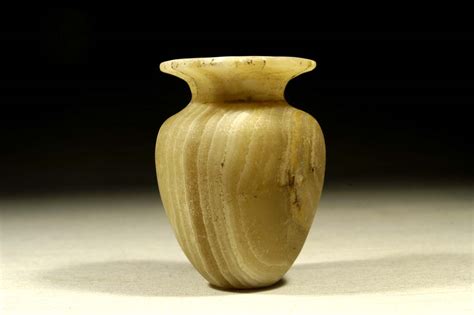 In alabaster there are a lot of parks. Canaanite Banded Alabaster Vase - Baidun Baidun