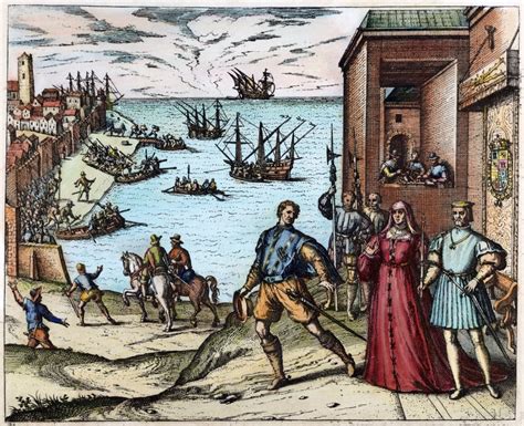 Columbus Departure 1492 Nthe Departure Of Christopher Columbus From
