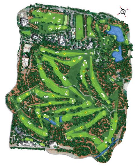 Masters 2023 Augusta National Course Map Buildings Landmarks