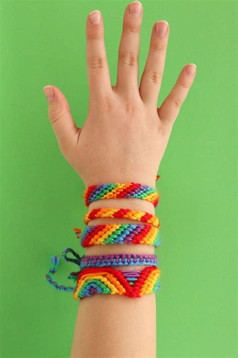 Kids Craft Rainbow Friendship Bracelets My Poppet Makes
