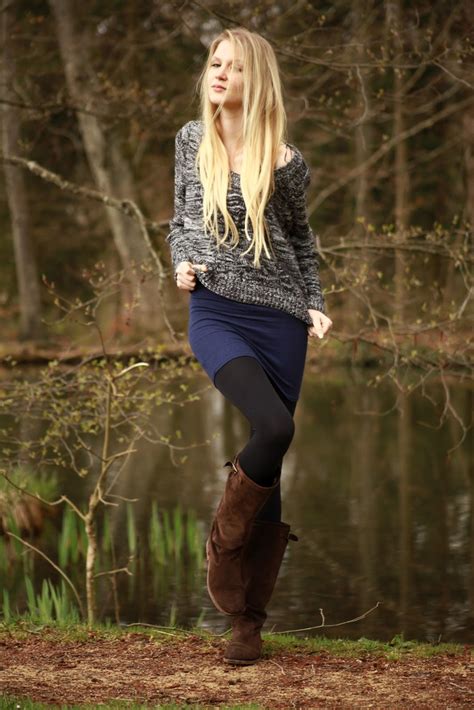 38 Stylish Fall Outfits With Boots And Tights Sortra
