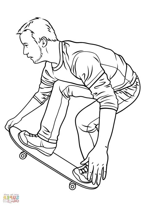 Skateboard Coloring Pages To Print Worksheetpedia