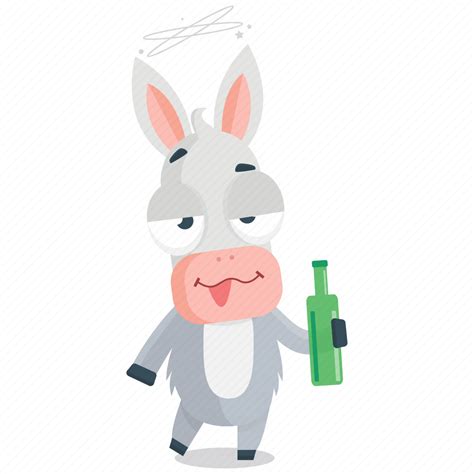 Donkey Drink Drunk Emoji Emoticon Smiley Sticker Icon Download