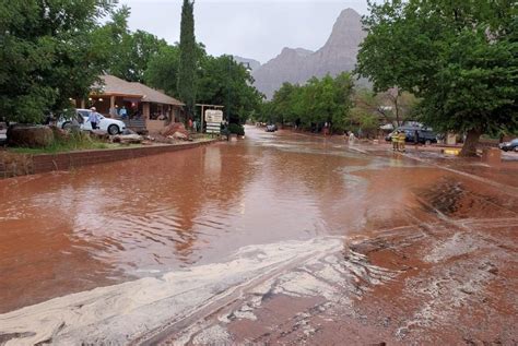 Flash Flooding Closes Zion National Park Canyons Townlift Park City News