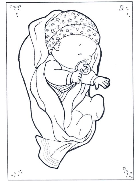 Coloriage Bébé qui dort dessin gratuit à imprimer