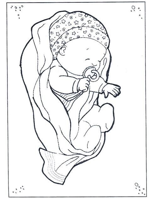 Coloriage Bébé Qui Dort Dessin Gratuit à Imprimer