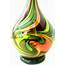 20th Century Murano Style Cased Art Glass Striped Vase For Sale At 1stdibs