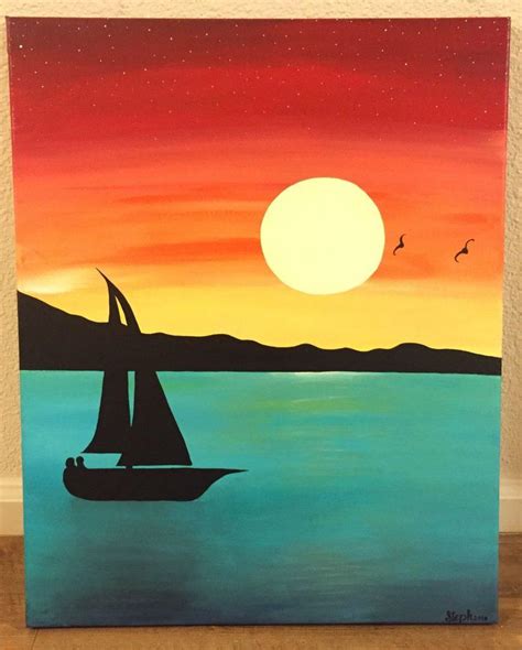 30 Easy Sunset Painting Tutorials How To Paint A Sunset Harunmudak