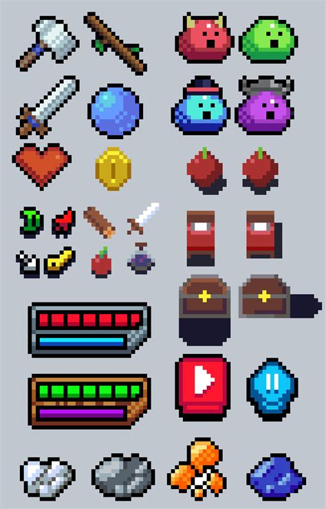 Ryan Wilson Pixel Art Objects Shadows Inventory And Ui