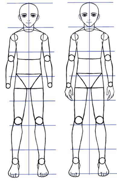Draw Anime Male Arms Sketsa Tubuh