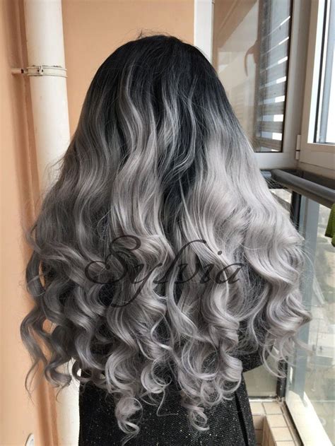3pearly white silver hair dye. Fashion Ombre Silver Grey Bodywave Synthetic Lace Front ...