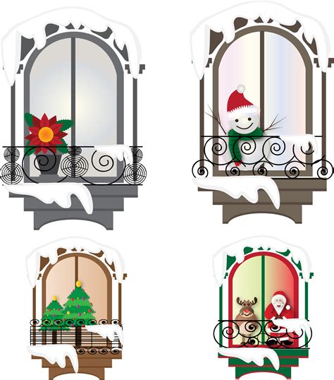 Christmas window Christmas window Clip art - Vector windows png png image