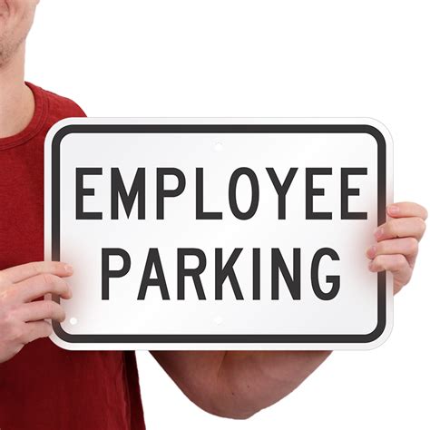 Employee Parking Sign Aluminum Parking Lot Sign