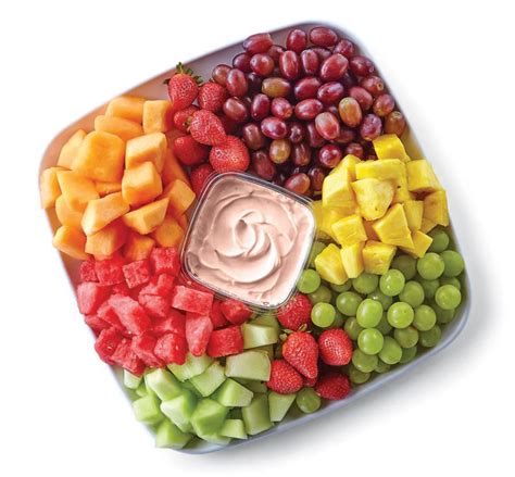 H E B Large Fruit Party Tray Strawberry Cheesecake Dip Shop