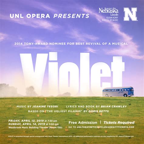 University Opera To Present Violet April 12 14 Nebraska Today