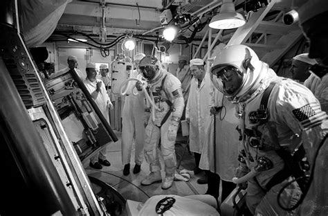 Gemini 10 Prime Crew In White Room Preparing For Insertion Nasa
