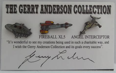 Gerry Anderson Charity Metal Pin Badge Set Number 1 And 2