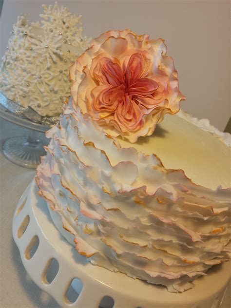 Birthday Cakes Chai Spice Flavour Cake With Fondant Ruffles For My