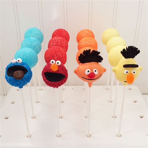 Cookie Monster Elmo Ernie And Bert Sesame Street Themed Cake Pops