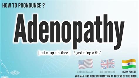 Adenopathy Pronunciation How To Pronounce Say Adenopathy Correctly