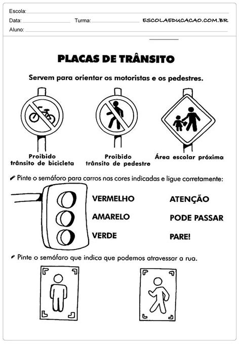 Atividade Placas De Transito