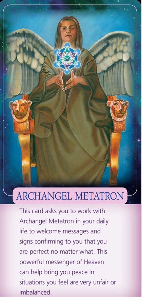 Archangel Metatron Oracle Card Readings And Tarot Pinterest
