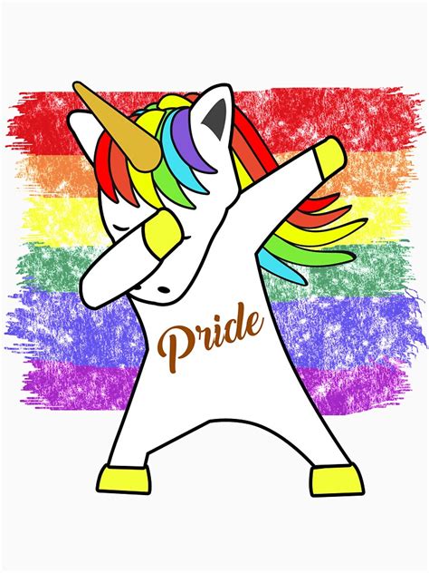 lgbt pride lesbian gay unicorn dabbing t shirt by creativestrike redbubble