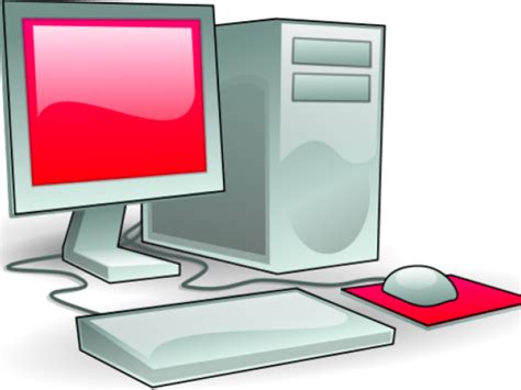 Screen Clipart Red Computer El Cuidado De Las Computadoras Png