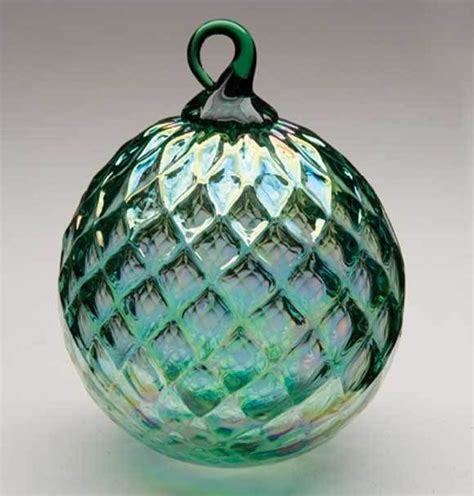 Emerald Green Diamond Ornament By Glass Eye Hand Blown Glass Art Art Glass Ornaments Glass