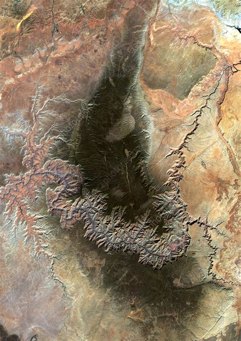 Grand Canyon Arizona Usa Satellite Image Stock Image C0575677