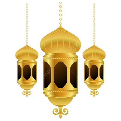 Gambar Tanglung Tanglung Islam Emas 02 Tanglung Emas Islamik Png Dan