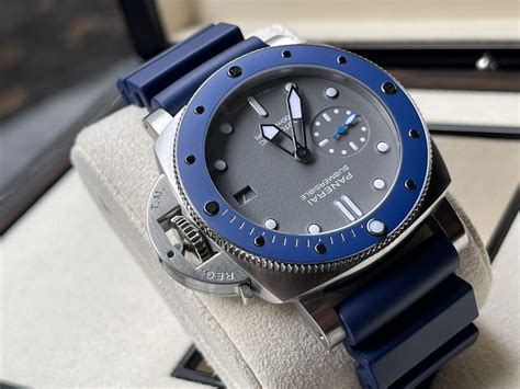 Panerai 959 Blue Ceramic Submersible 42 Mm นาฬิกามือสองของแท้ Radium