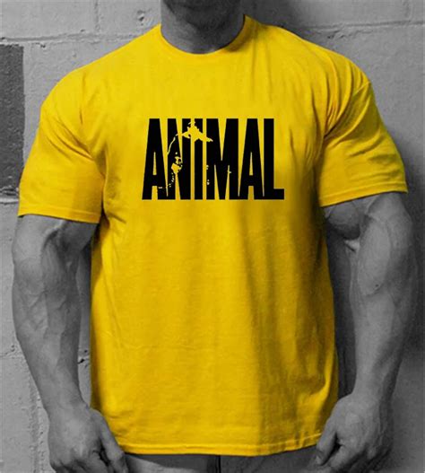 Muscleguys Brand Mens Animal Gyms Shirtsgolds Npc Powerhouse Wear T