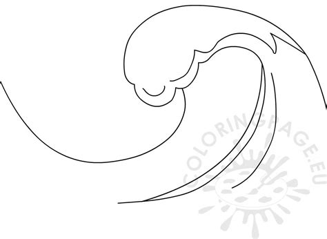 Summer Coloring Page Sea Wave Coloring Page