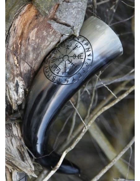 Viking Vegvisir Drinking Horn With Stand