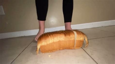 Asmr Foot Crush Bread With My Bare Feet Bread Smash Youtube