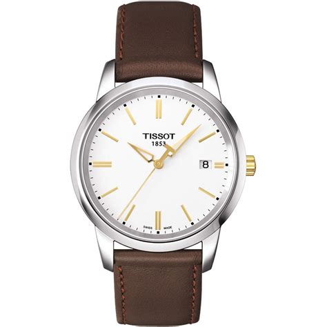 Tissot Mens Classic Dream Brown Leather Quartz Watch Watches From Francis And Gaye Jewellers Uk