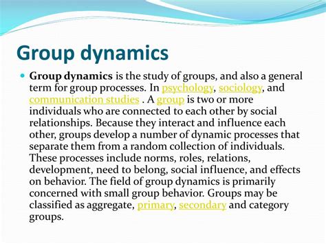 Ppt Group Dynamics Powerpoint Presentation Free Download Id3493567