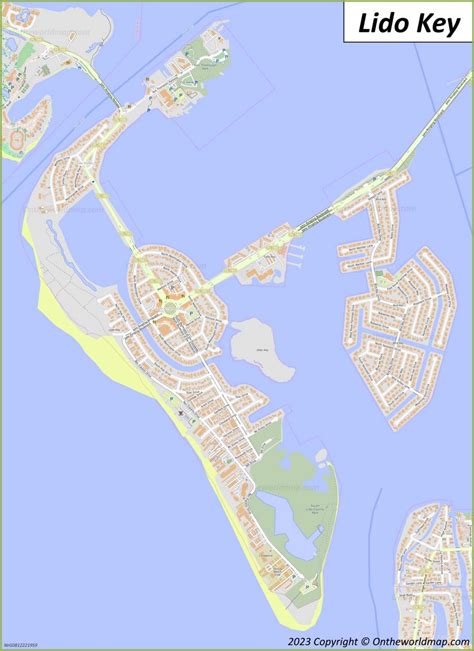 Lido Key Map Florida U S Detailed Maps Of Lido Key And St Armands Key